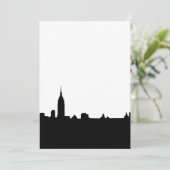 Invitation Silhouette New York Noir & Blanc (Debout devant)
