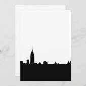Invitation Silhouette New York Noir & Blanc (Devant / Derrière)