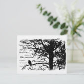 Invitation Silhouette noir et blanc de Nevermore Raven (Debout devant)