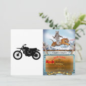 Invitation Silhouette noire de vélo - Choisir la couleur arri (Debout devant)