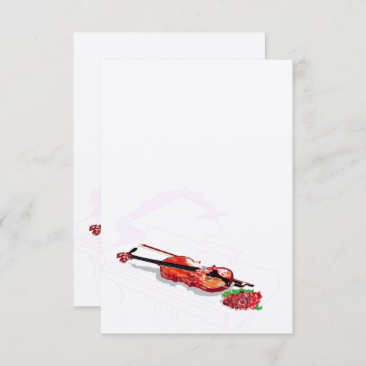 Invitation : Silhouette Piano & Violon (Devant / Derrière)