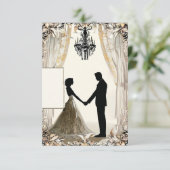Invitation Silhouette romantique d'un couple (Debout devant)