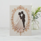Invitation Silhouette romantique d'un couple  (Debout devant)