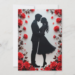 Invitation Silhouette romantique d'un couple