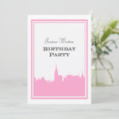 Invitation Silhouette rose NYC Skyline #2 do-it-yourself Anni (Debout devant)
