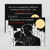 Invitation Silhouette Skyline de New York (Devant / Derrière)