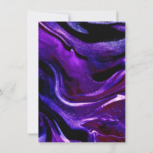 Invitation Silhouette sorcière violette Halloween Costume Par (Dos)