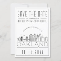 Silhouette stylisée de l'horizon d'Oakland pour ca