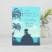 Invitation Silhouette tropicale Charro Quinceanera (Debout devant)