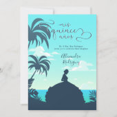 Invitation Silhouette tropicale Quinceanera (Devant)