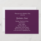 Invitation Silhouette violette et blanche 2025 Graduation Par (Dos)