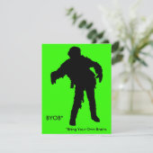 Invitation Silhouette Zombie (Debout devant)