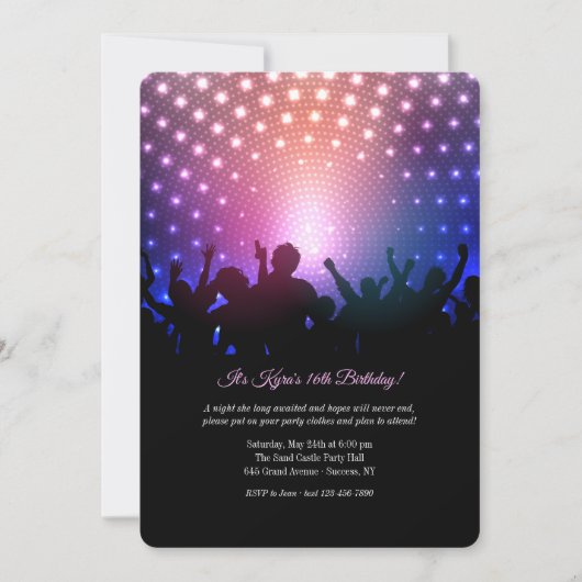 Invitation Silhouettes d'amis qui applaudissent (Devant)