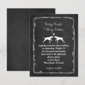 Invitation Silhouettes de chien Pointer Mariage (Devant / Derrière)