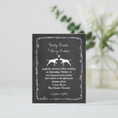 Invitation Silhouettes de chien Pointer Mariage (Debout devant)