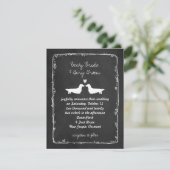 Invitation Silhouettes de Dachshund à longs poils Mariage (Debout devant)