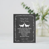 Invitation Silhouettes de Golden Retriever Mariage (Debout devant)