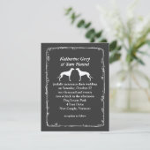 Invitation Silhouettes de Greyhound Mariage (Debout devant)