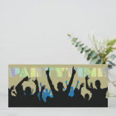 Invitation Silhouettes de l'heure de fête (Debout devant)