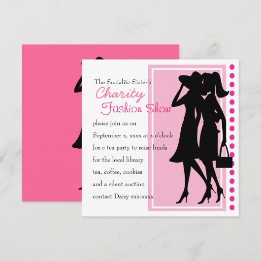 Invitation Silhouettes de mode (Devant / Derrière)