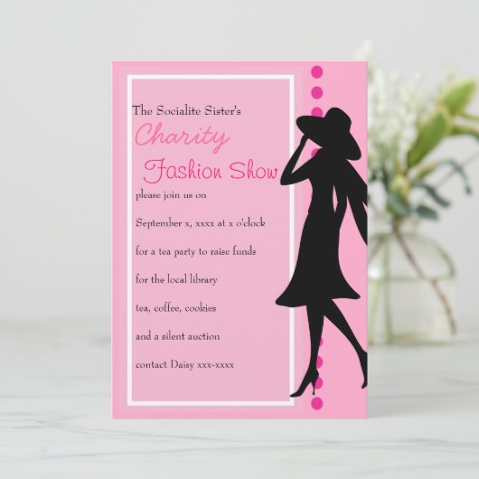 Invitation Silhouettes de mode (Debout devant)