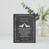 Invitation Silhouettes de teckel Chiens viennois Mariage Mign (Debout devant)