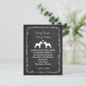 Invitation Silhouettes de Terrier Gallois Mariage (Debout devant)
