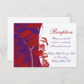 Invitation Silhouettes naturelles : conception de feuilles ro (Devant / Derrière)