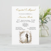 Invitation Silhueta de novia y novio (Debout devant)