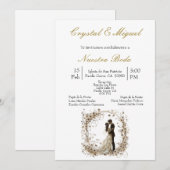 Invitation Silhueta de novia y novio (Devant / Derrière)