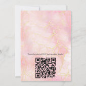 Invitation Silk ivoire, dentelle et perles d'or et marbre (Dos)