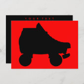 Invitation sillouette de patin de rouleau (Devant / Derrière)