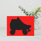 Invitation sillouette de patin de rouleau (Debout devant)