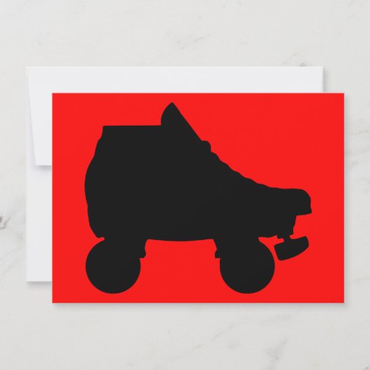 Invitation sillouette de patin de rouleau (Devant)