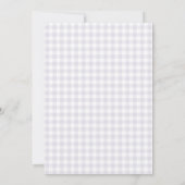 Invitation Silly Geese Twins Purple Bow Gingham Birthday (Dos)