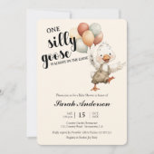 Invitation Silly Goose almost on the loose Baby shower (Devant)