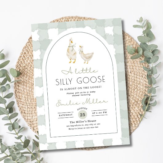 Invitation Silly Goose Baby Shower Invitation, Gender Neutral