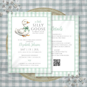 Invitation Silly Goose Baby shower Neutre Genre Tout En Un