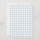 Invitation Silly Goose Blue Bow Duck Gingham Baby Shower (Dos)