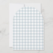 Invitation Silly Goose Blue Bow Duck Gingham Baby Shower Arch (Dos)