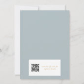 Invitation Silly Goose Blue Bow Gingham Baby Shower QR Code (Dos)