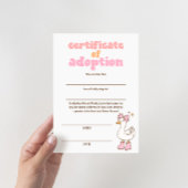 Invitation Silly Goose Certificate of Adoption