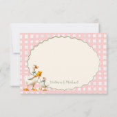 Invitation Silly Goose En vichy Merci (Dos)