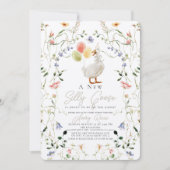 Invitation Silly Goose Fleur sauvage Baby shower floral (Devant)