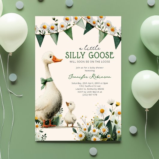 Invitation Silly Goose Gender Neutral Baby Shower