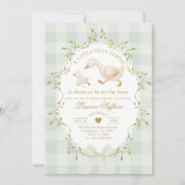 Invitation Silly Goose Gender neutral Sage Baby Shower (Devant)