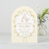Invitation Silly Goose Gender neutral Whimsical Baby Shower (Debout devant)