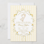 Invitation Silly Goose Gender neutral Yellow Baby Shower (Devant)