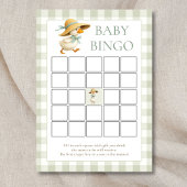 Invitation Silly Goose Gingham Bingo Baby Shower Game Card