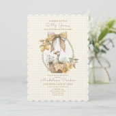 Invitation Silly Goose Lemon Watercolor Baby Shower (Debout devant)